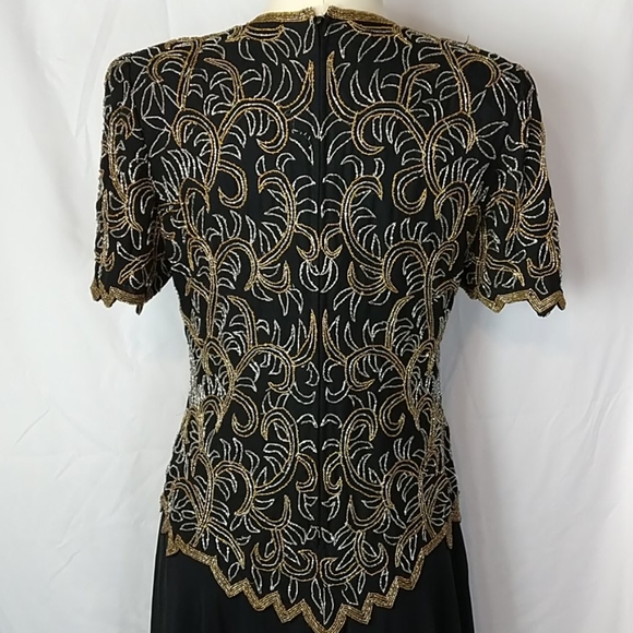 Vintage Formal Beaded Top Maxi Dress Size Medium - Picture 7 of 10